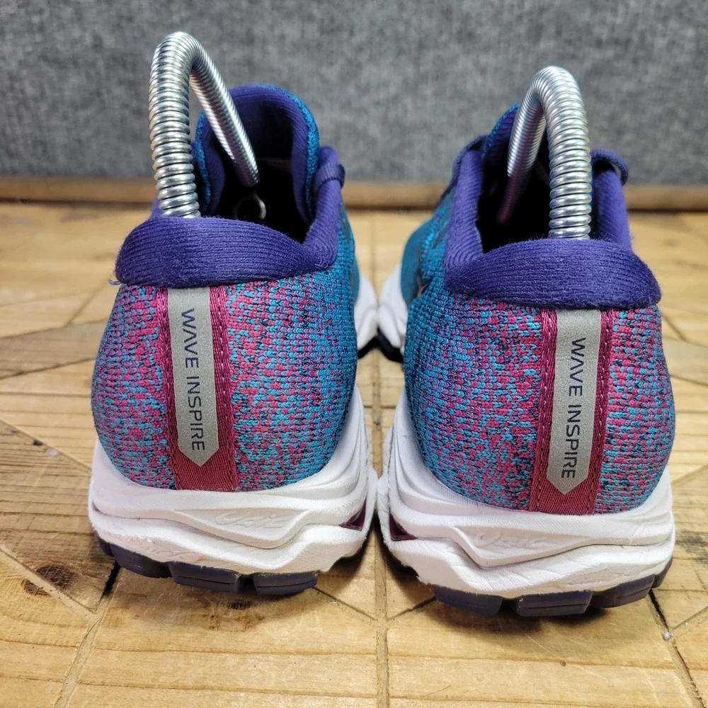 Mizuno Wave Inspire 16 Women's 7 Sneaker Waveknit Enamel Blueโ Running Shoes Gym - Picture 7 of 13